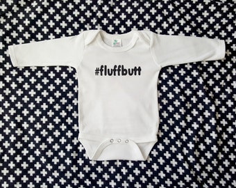 Baby bodysuit, cloth diaper accessories, cloth diapered baby, cloth diaper t-shirt, fluff butt baby shirt, unisex baby clothes, baby gift