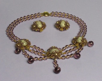 STANLEY HAGLER (170) Parure necklace and earrings, to 1960's
