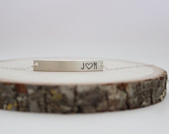 Initial Couple Bracelet // Customized Bracelet // 14k Gold Filled or Sterling Silver