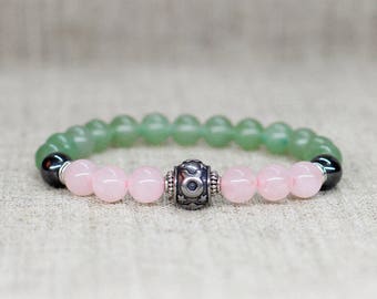 Rose quartz bracelet Zodiac jewelry Taurus bracelet Birthstone bracelet Bead bracelet women birthday gift-for-mom birthday gift Zodiac gifts