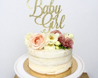 Baby Girl Cake Topper. Baby Shower Cake Topper. Baby Girl. Girl Baby Shower Cake Topper. It's a Girl Cake Topper. Glitter Cake Topper