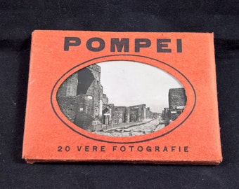 Vintage leporello Pompei photo book collectable Vintage photos Italian made in italy photography fotografie leporello