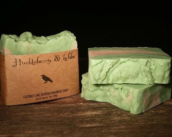 Coconut Lime Verbena Soap-All Natural, vegan soap, rustic soap, handmade soap