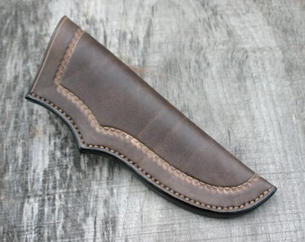 Quality Leather Knife Sheath / Strong & Durable Knife Sheath Made To Fit Any Knife / Custom Tooled Design By PegCity Leather