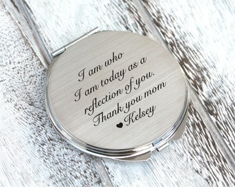 Personalized engraved pocket mirror | compact mirror | wedding gift | mother of the bride gift | birthday