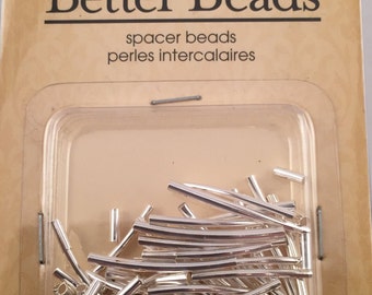 Beads, Tube Beads, Curved Tube Beads, Mixed Tube Beads, Silver Tube Beads, Curved Tube Beads, Spacer Beads, Curved Spacer Beads