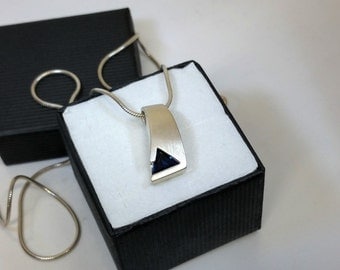 Designer Silver 925 pendant crystal blue SK988