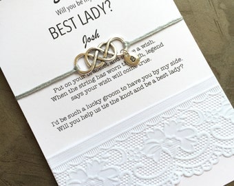 BEST WOMAN, Best lady gift, Initial charm, Best Lady, Best woman proposal, Asking gift, Gift from groom, Best Lady gift, Best woman gift,zB3