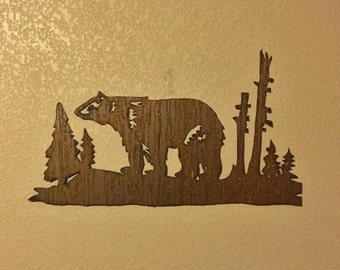 Bear Wall Art bears - bear mountain metal art Bear Wall Art bears - bear mountain metal art