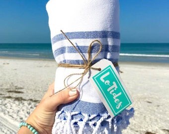 Beach Blanket- Tassel Towel, Travel Towel, Bath, Bachelorette Party Gift, Turkish Towel