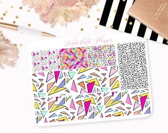 Love The 90s - Retro Vintage Themed Planner Stickers // Washi Strips // Perfect for Erin Condren Vertical Life Planner
