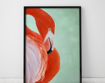 Flamingo Print Tropical Wall Art Flamingo Art Tropical Decor Large Print Art Tropical Print Poster Large Prints Wall Art Print Animal Art