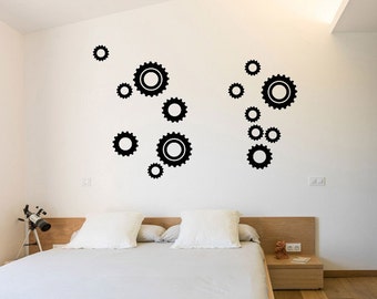 Gear Wall Decor gear wall decal | etsy Gear Wall Decor gear wall decal | etsy