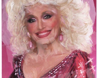 Dolly Parton Oil Painting Print