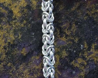 Steel Chainmaille Keychain Byzantine || Keyfob, Warior, Nerd, Geek, LARP, SCA, Medieval, Renaissance, Costume, Clothing