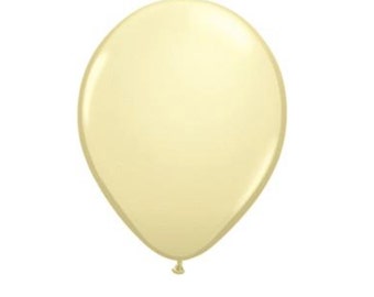 100 pieces 11" Ivory Silk Latex Balloons // Birthday Party, Baby Shower, Bridal Shower, Wedding Shower, Anniversary, Valentines Day