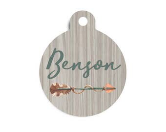 Tribal Arrow Pet Id Tag, Ethnic Dog Tag for Dogs, Trendy Tribal Pet Tag, Trendy Dog Tag, Arrow Cat Id Tag, Arrow Dog Tag, Male Pet Id Tag