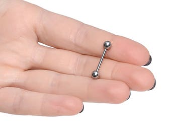 Surgical Steel Nipple Ring 14 gauge / Nipple Piercing Jewelry, Body Piercing, Body Jewelry, Nipple Jewelry, Nipple Barbell 14g, Straight Bar
