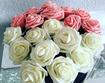 Artificial Flowers,Wedding Flower Bouquet,Flower Wreath,Fake Flowers,Wedding Decorations,Foam Flowers,Roses,10Pcs,Free Shipping WorldWide