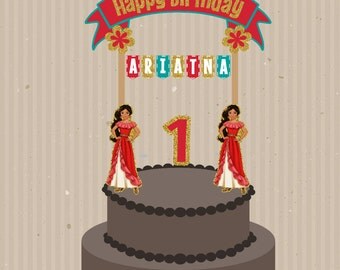 Elena of Avalor Cake Topper, Elena of Avalor Birthday, Elena of Avalor Party, Elena of Avalor Custom Topper, Elena of Avalor Decor Party.