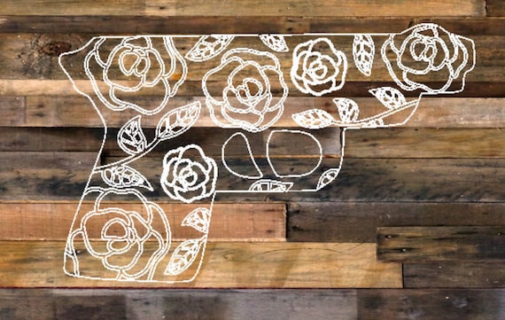 Download Gun SVG floral svg floral cut file flower svg gun decal