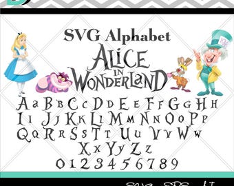 Alice in Wonderland svg,Alphabet svg Lettter svg, Numbers svg,Disney svg, SVG Files for Cricut, svg font,Cricut svg,svg files,Cut files,