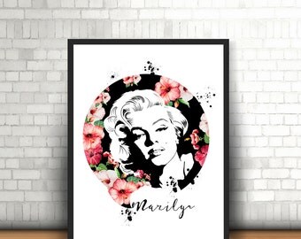 Marilyn silhouette | Etsy