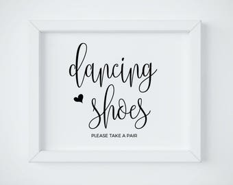 Dancing Shoes Sign, Wedding Dancing Shoes Sign, Dancing Shoes Sign Printable, Wedding Shoes For Guest, Printable Wedding Sign, DOWNLOAD