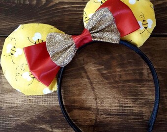 Winnie the Pooh Ears | Pooh Ears | Mickey Ears | Minnie Ears | Bee Ears | Chic Ears | Sparkly Ears | Winnie the Pooh | Pooh Ears | Handmade