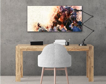 Braum Poster League of Legends Landscape Print, LoL Game Poster, Watercolor LoL Poster, BIG SIZES up to 33 x 72inches
