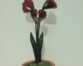 Stained Glass Flower Tulips