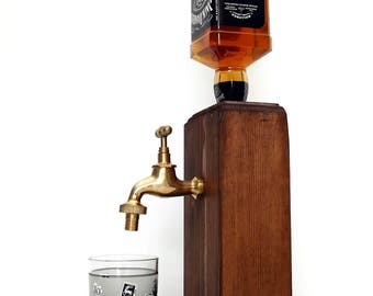 Handmade Wooden alcohol dispenser / Summer Gift / liquor dispenser / whiskey dispenser, mens gift, anniversary gift, wedding gift, L-B
