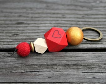 Key ring for couples, lovers, with heart, wedding, anniversary, engagement, wedding,