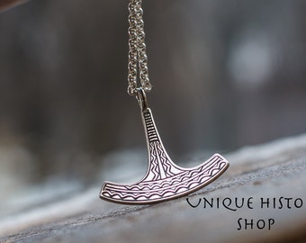 Ukko Thor's Hammer Pendant Mjolnir Pendant Handmade Sterling Silver Viking Jewelry