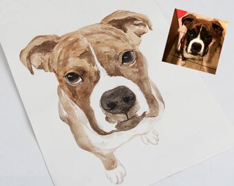 Dog portrait custom, Cat portrait, Custom pet portrait, personalized dog portrait, Custom Portrait, Memorial Pet Portrait, Dog birthday gift