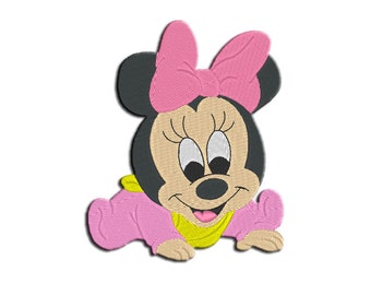 Minnie Mouse Embroidery design - Baby - Machine embroidery design - Baby Mouse - NushNusha shop