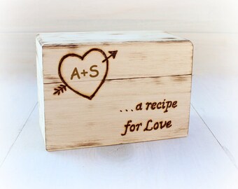 Farmhouse Recipe Box Recipe Card Storage 4x6