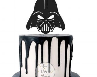 Star wars cake topper, rogue one party, star wars party, darth vader, star wars decorations, space party