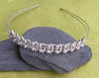 Bridal headband, hair accessories, tiara, bridal headpiece, cristal diadema