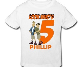 Wild Kratts Birthday Shirt - Personalized Birthday T- shirtBirthday 1st, 2nd, 3rd, 4th, 5th Birthday - Fast Shipping!