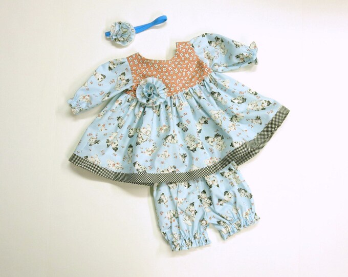 Baby Girl Dress - Baby Shower Gift - 1st Birthday Outfit - Little Girl Clothes - Reborn Doll Outfit - Handmade - Newborn to 25 months