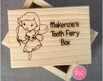 Tooth Fairy Box Personalized, child's tooth fairy box, tooth fairy keepsake, personalized tooth fairy keepsake, tooth fairy under pillow box