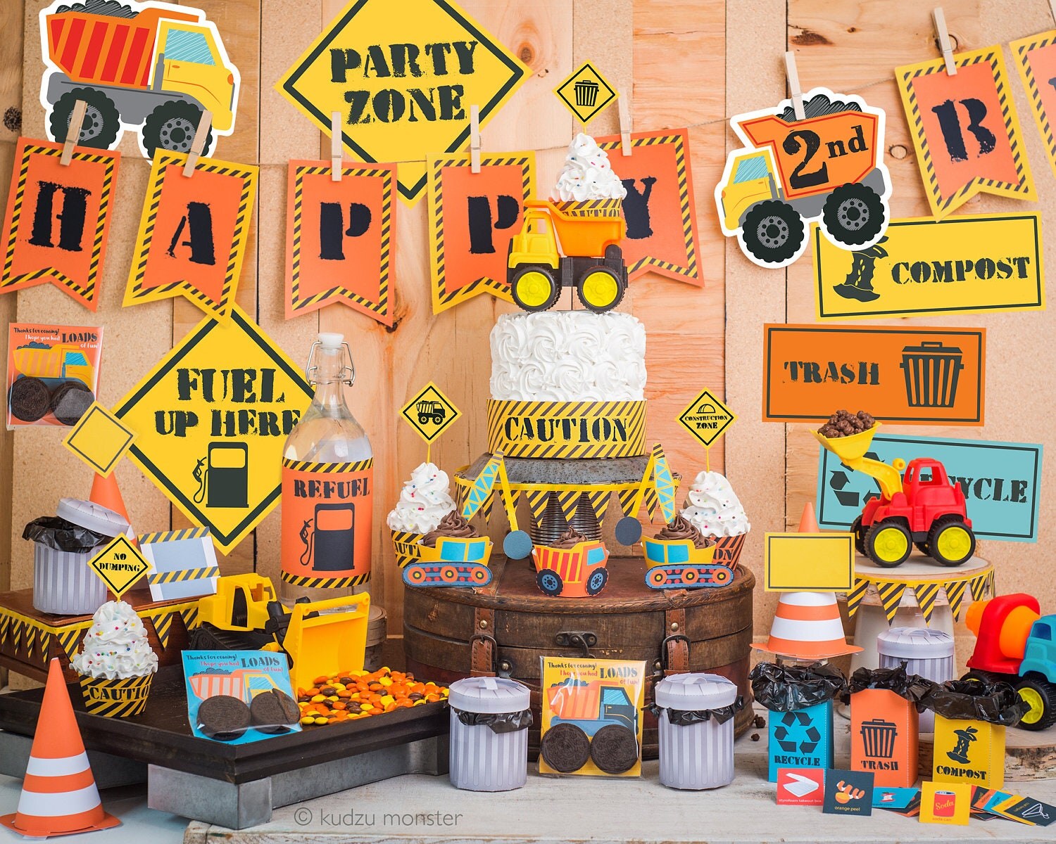 Dump Truck Party Kit Printable Construction Birthday Decor