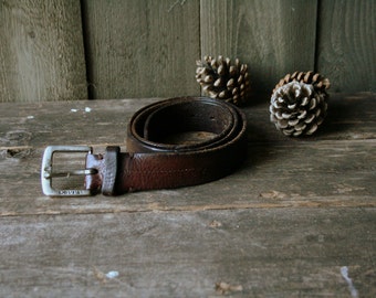 Levis Rustic Leather Belt Nicely Worn Vintage From Nowvintage On Etsy