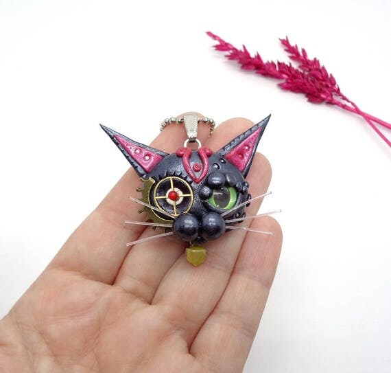 Cat Jewelry, Steampunk Cat, Victorian Necklace, Polymer Clay Cat, Steampunk Art, Steampunk Jewelry, Cat Lovers Gift, Cat Necklace, Ooak Cat by GizPins steampunk buy now online Cat Jewelry, Steampunk Cat, Victorian Necklace, Polymer Clay Cat, Steampunk Art, Steampunk Jewelry, Cat Lovers Gift, Cat Necklace, Ooak Cat by GizPins steampunk buy now online
