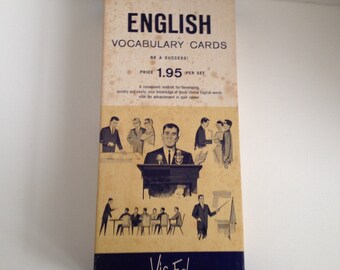 Vocabulary Cards English Language Vis Ed Vintage Word Card Lot Home School Visual Education Association Dayton Ohio