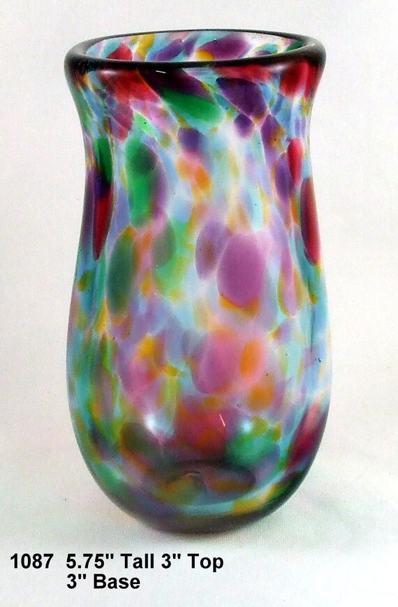 Multicolor Hand Blown Glass Vase