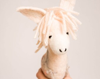 Waldorf toy. Felt donkey - Valerie. Felt toy Plush Toy Organic toy Stuffed animals Marionette Felted Animal Soft Nursery decor soft
