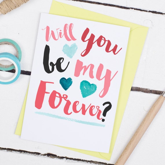 Be my Forever Card Valentine's card Valentine's