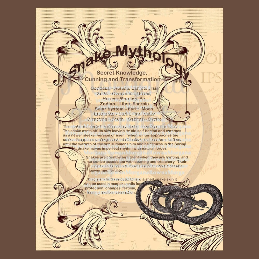 Snake Mythology Digital Download Book Of By Morganamagickspell